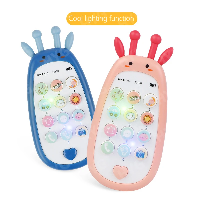 Simulation baby toys mobile phone children's phone teether music story bilingual early education toys 2