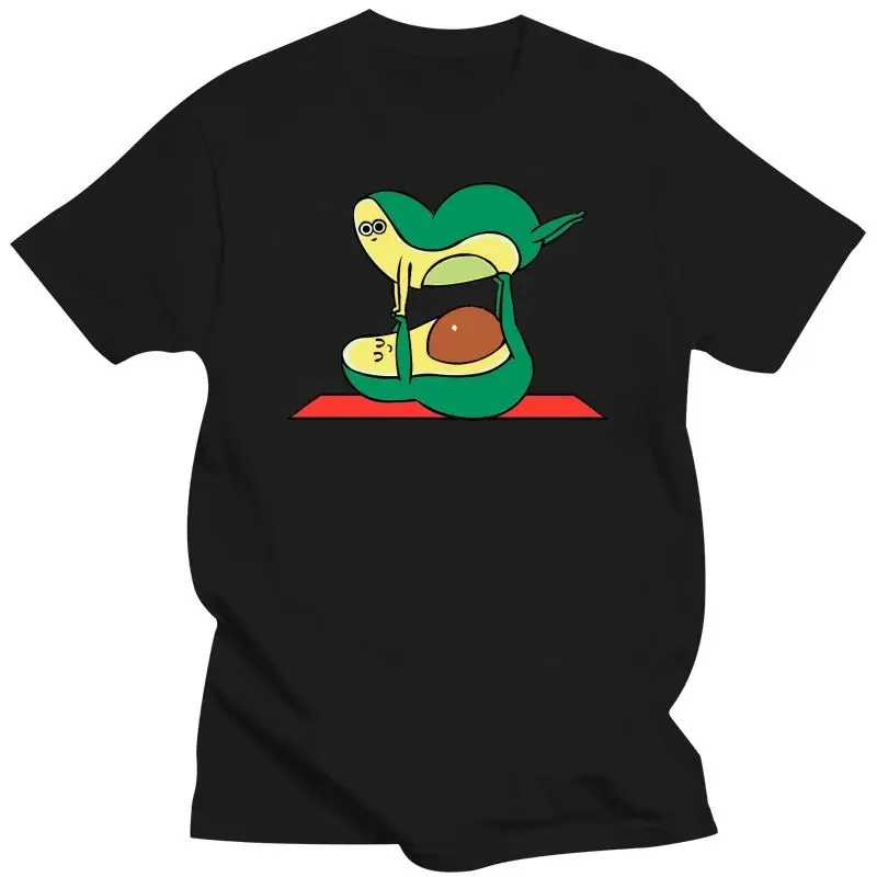 

2022 New Acroyoga Avocado Men T Shirt Humor Vegan Funny Guacamole Cartoon Food Cute Tee Shirt Short Sleeve T-Shirts Cotton Graph