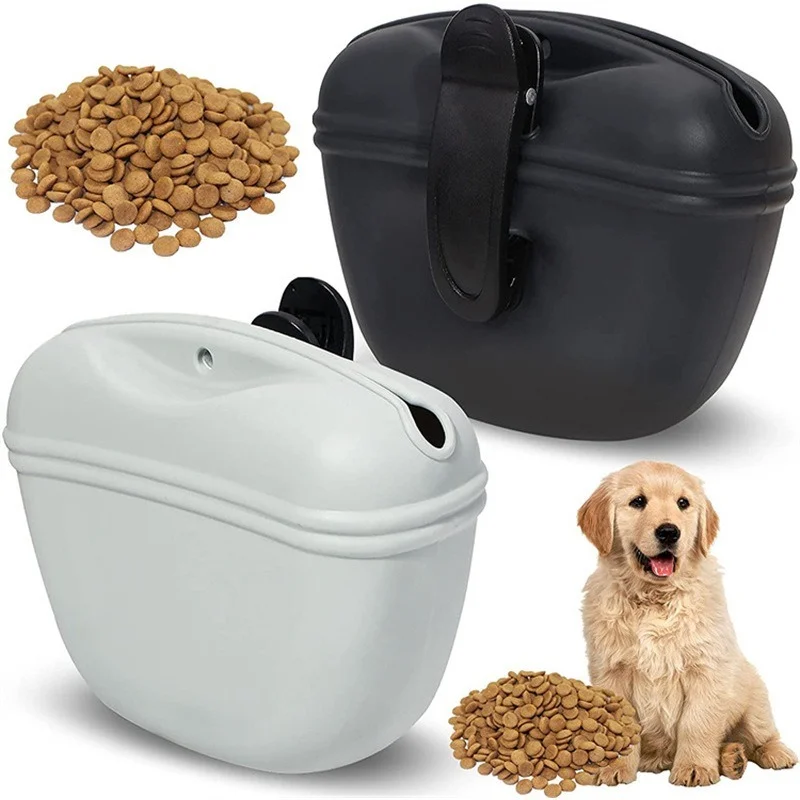 Silicone Dog Treat Bag Pet Portable Dog Training Waist Bag Outdoor Feeder Puppy Snack Pouch Food Reward Storage Pet Supplies dog treat bag dog training supplies