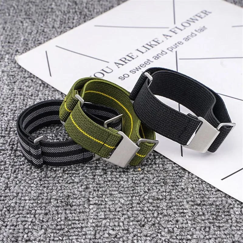 Elastic Nylon Watch Strap Replacement - Universal Waterproof Sport Bracelet Accessories with Tool