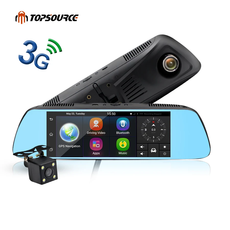 

Free shipping 7" Special 3G smart car mirror dvr gps wifi Android 5.0 GPS Automobile DVRs Dash Cam mirror Video Recorder