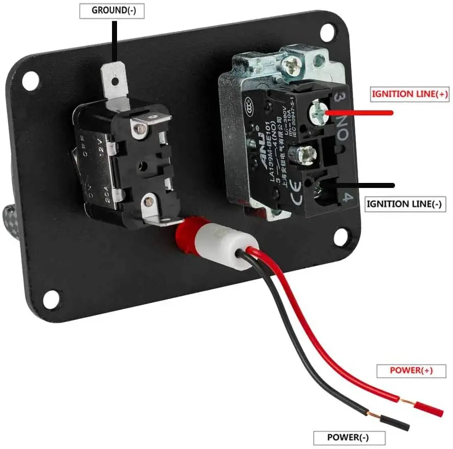 Dc12v 20a Universal Racing Switch Panel Toggle Switch+ Ignition Switch With  Indicator Auto Start Button - Switches & Relays - AliExpress