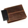 GENODERN Patchwork Style Cow Leather Male Purse Short Wallet for Men Genuine Leather Wallets Brown Male Purses Men Wallets 6