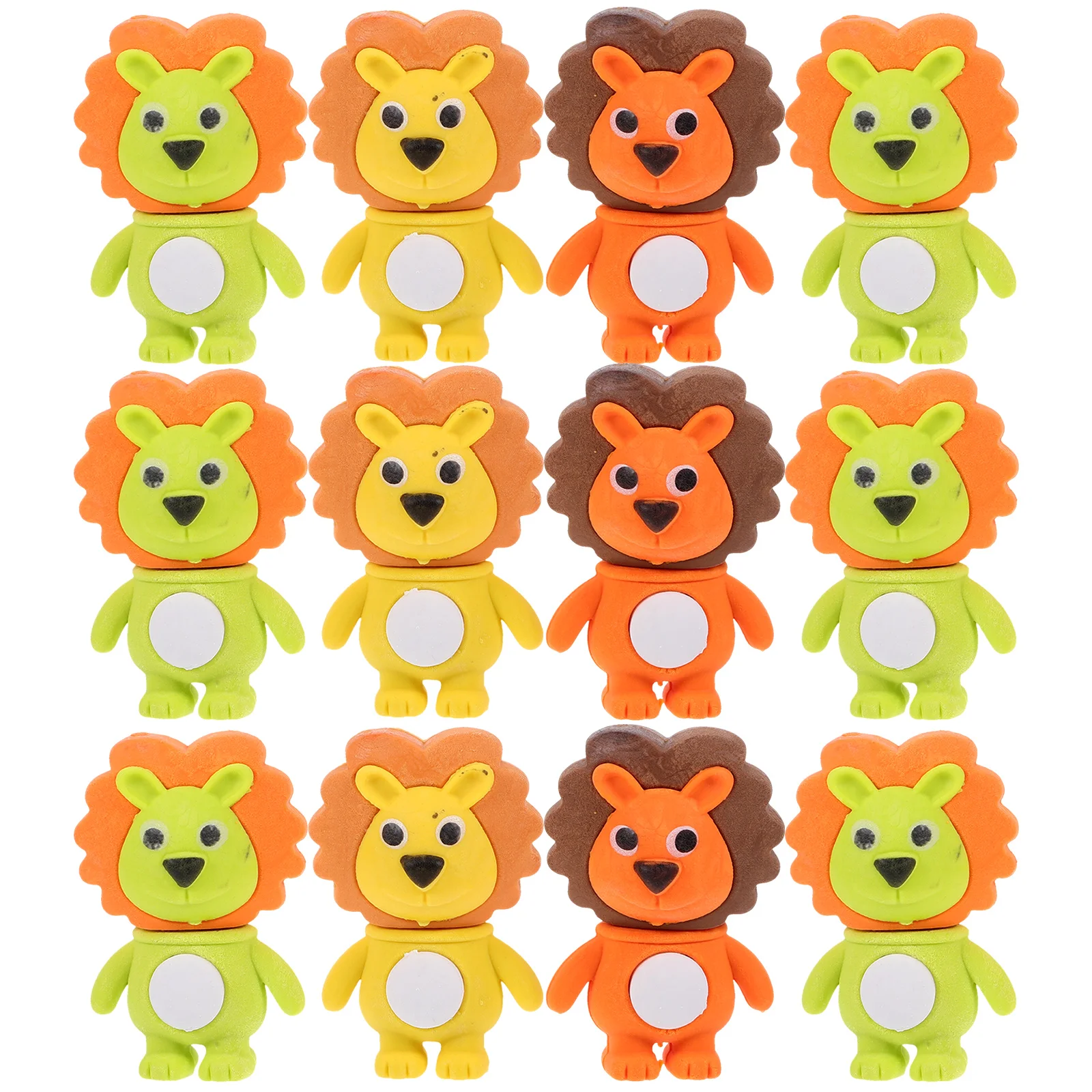 

24 Pcs Mini Erasers Daily Use Pencils for Kids Household Animal Office Drawing