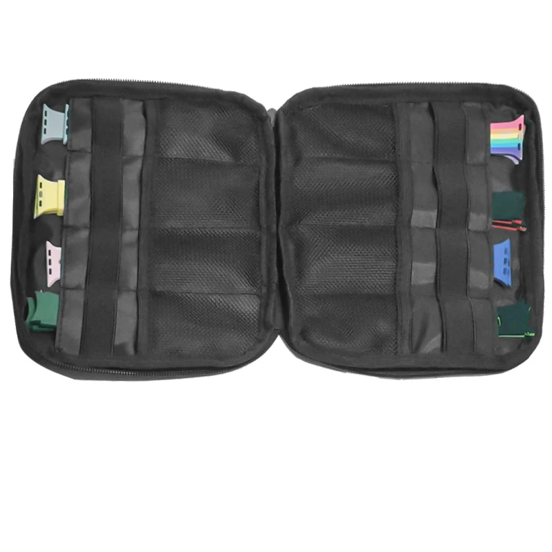 8/6 Slot Watches Organizer Box Gray Watch Storage Case Pouch Double Layer Watch Band Organizer Smart watch Holder Bag gift box watch storage box watchband storage bag watch storage bag watch storage pouch
