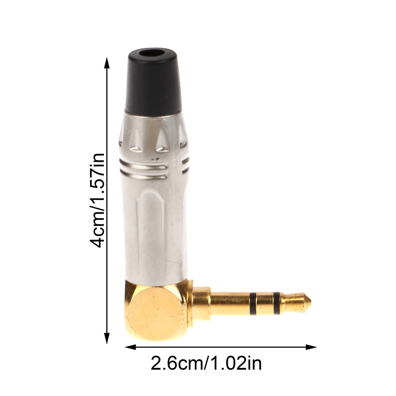 1Pc 직각 미니 잭 3.5mm 스테레오 직각 남성 플러그 오디오 수리 이어폰 납땜 어댑터 납땜 커넥터'