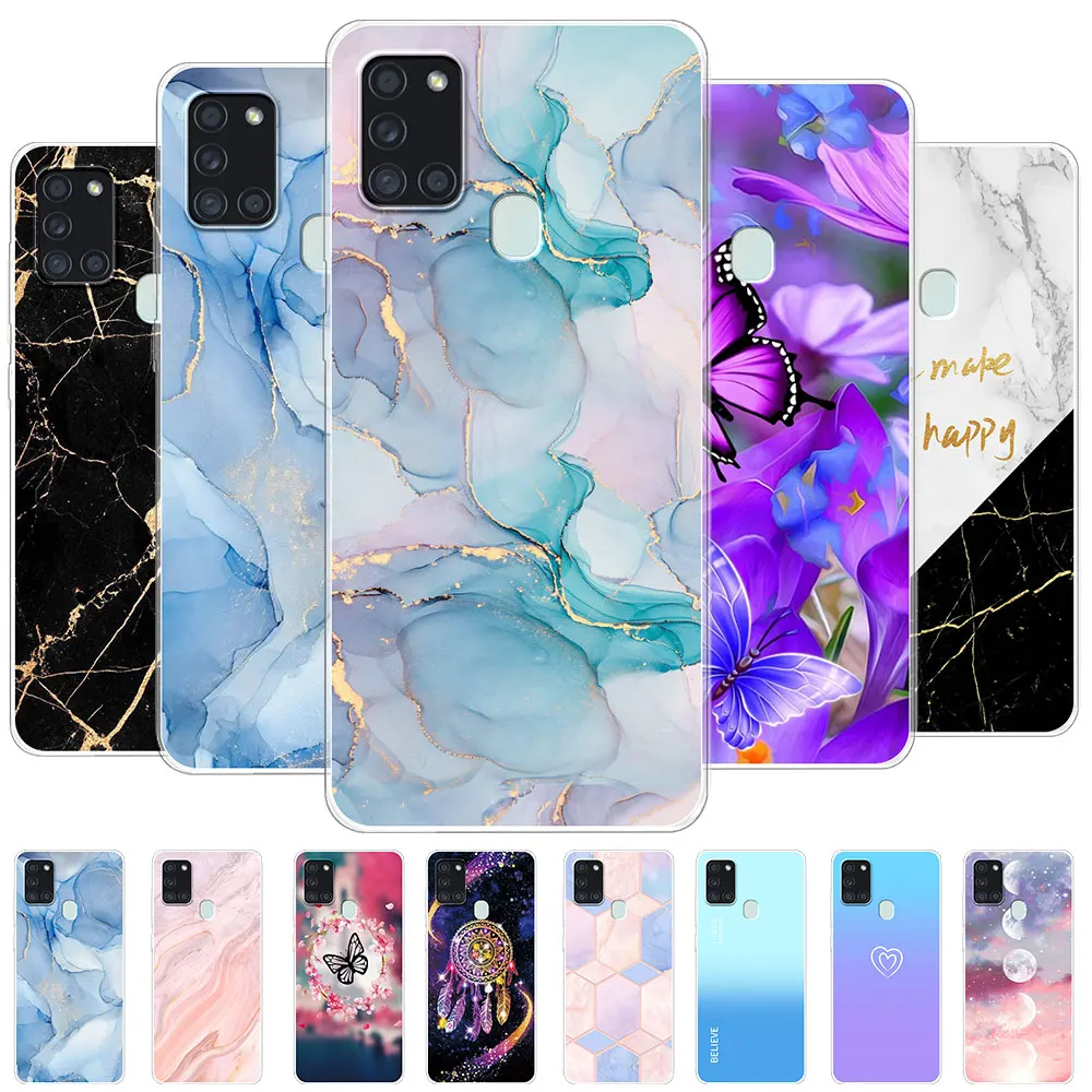Per Samsung A21S Sm-A217F Custodia Morbida In Silicone Trasparente Cover Per Samsung Galaxy M21 A31 M31 Clear Funda O Samsung A41 A51 A71 Coque