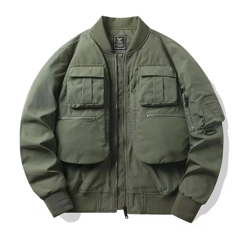 2022 Brad Pitt Fury WW2 Tanker Khaki Spring Military Cotton Bomber Jacket Lightweight Men's Cotton Tanker Jacket 5