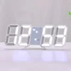 3D LED Digital Wall Clock with Adjustable Brightness Triple Alarm Temperature Display for Home Office Use 3