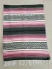 Mexican Blanket Travel Striped Rainbow Beach Blankets Mat for Beds Outdoor Picnic Sofa Cover with Tassel 5