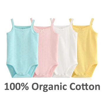 Tute intere per bambini per neonate Pagliaccetti senza maniche in cotone per bambini Tute estive per bambini Abiti bianchi Outfit 2023