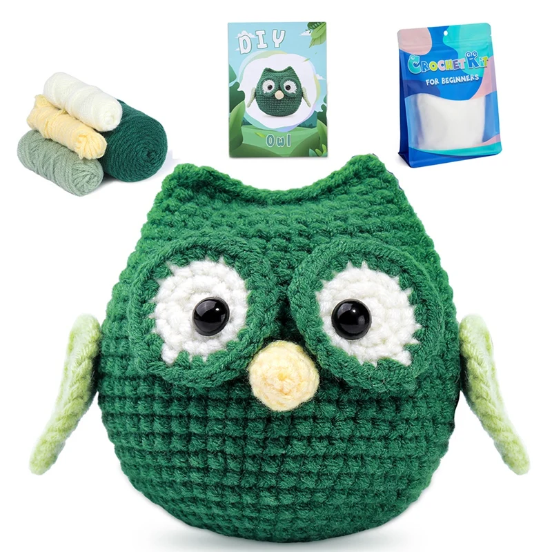 

Crochet Kit DIY Owl Crochet Kit With Knitting Yarn Needles Plush Doll Easy