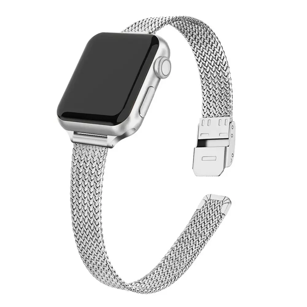 Elegant Slim Stainless Steel Milanese Watch Band Strap