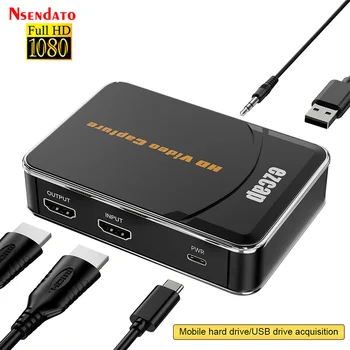 HDMI 비디오 게임 캡처 카드, 풀 HD 비디오 녹음기 그래버 캡처 박스, WiiU Xbox 360 One PS4 USB 플래시 디스크용, Ezcap280H, 1080P