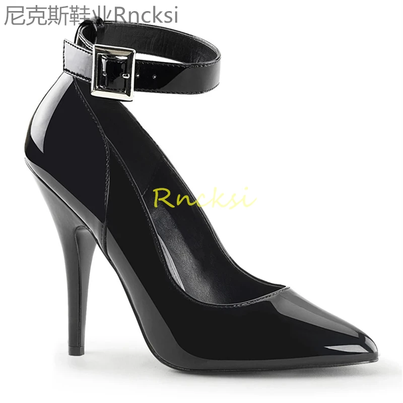 

12cm Women's stiletto heel new pointy sexy bridesmaid fashion shallow banquet black ultra-high heel shoes