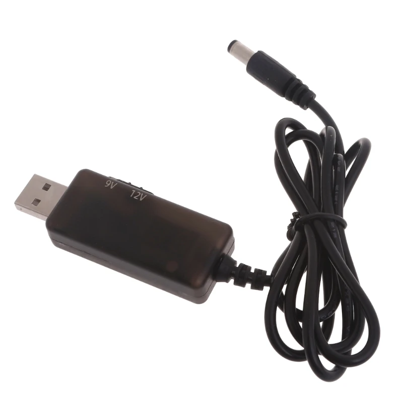 USB Converter Cord Transfer Line Conversion Cable 5V to 9V/12V for Low-Power Devices WiFi Routers and Cameras
