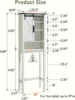 Toilet Storage Cabinet, Farmhouse Storage Cabinet Over Toilet with Sliding Barn Door & Adjustable Shelves,Living Room,White 2