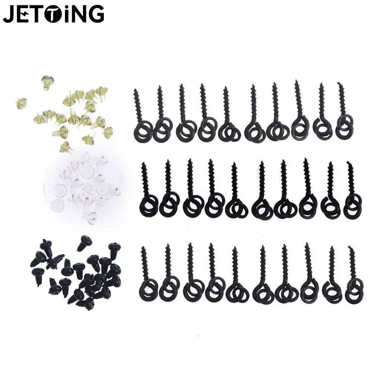 

20pcs/pack Bait Screw Peg With Ring Swivel Chod Rig Terminal Tackle Bait Holder Carp Fishing Accessories