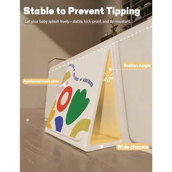 portable bathtub - collapsible bath tub non-slip base cat dog wash shower basin foldable bathtub for small spaces white 4