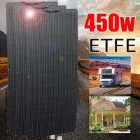 450W 300W 150W Panneau solaire ETFE 12V Kit complet Chargeur de batterie solaire haute efficacité 23 % 12V 24V Système pour maison voiture camping-car bateau camping voyage Entrepôt européen expédition par DHL 1