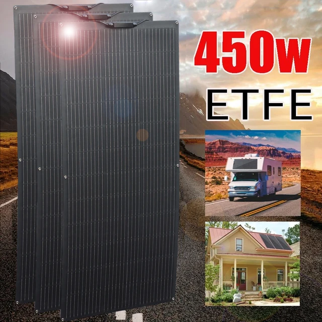 450W 300W 150W Panneau solaire ETFE 12V Kit complet Chargeur de batterie solaire haute efficacité 23 % 12V 24V Système pour maison voiture camping-car bateau camping voyage Entrepôt européen expédition par DHL 1