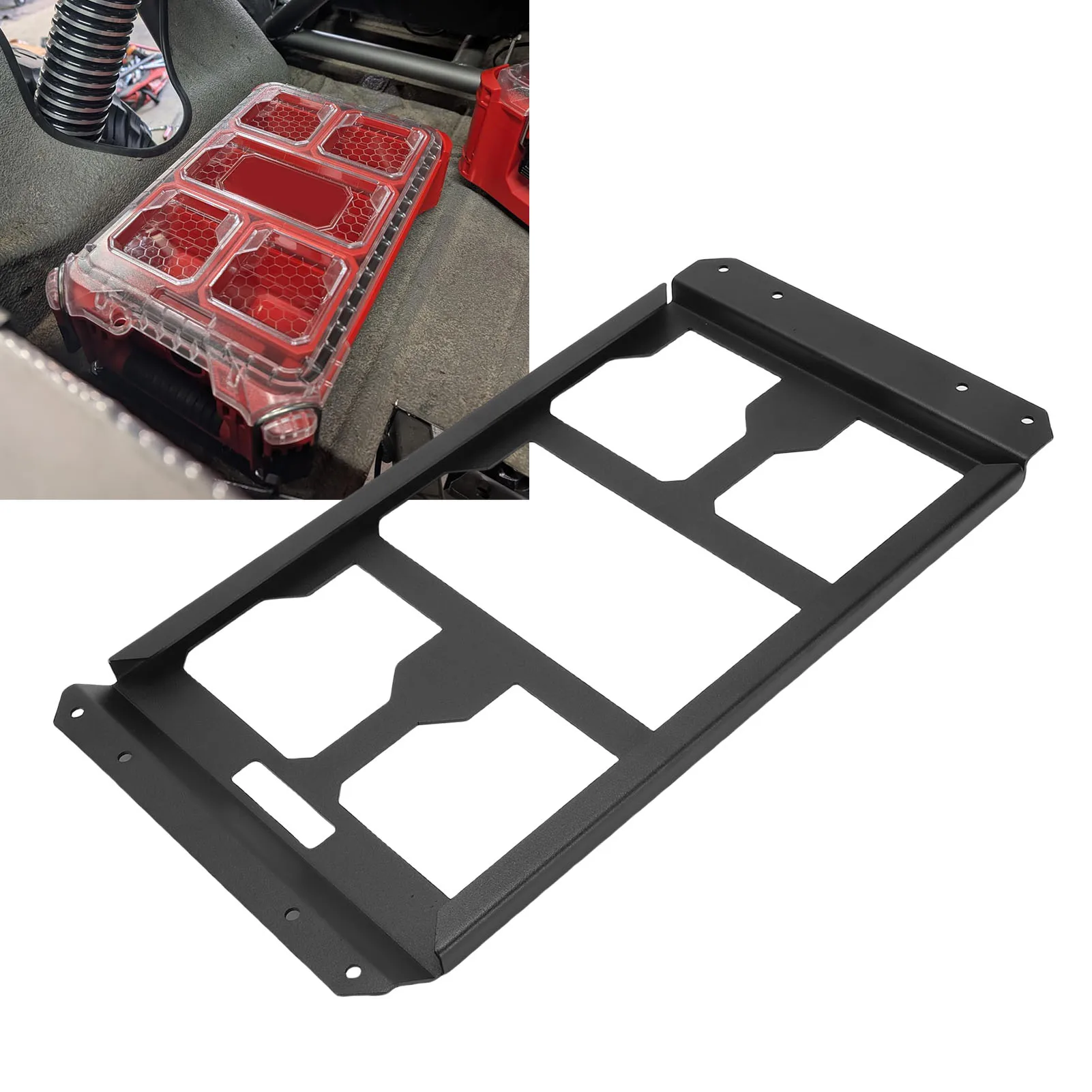 툴박스 마운팅 플레이트 고강도 전기도금 금속 벽 및 바닥 장착형 팩아웃 툴박스 오거나이저 플레이트 교체품