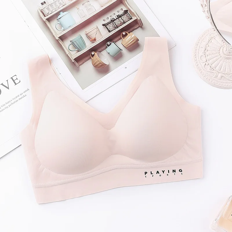 Women Seamless Sexy Bra Deep V Gathered Underwear Push Up Solid Breathable Brassiere Girls Wireless comfort Intimates Bralette