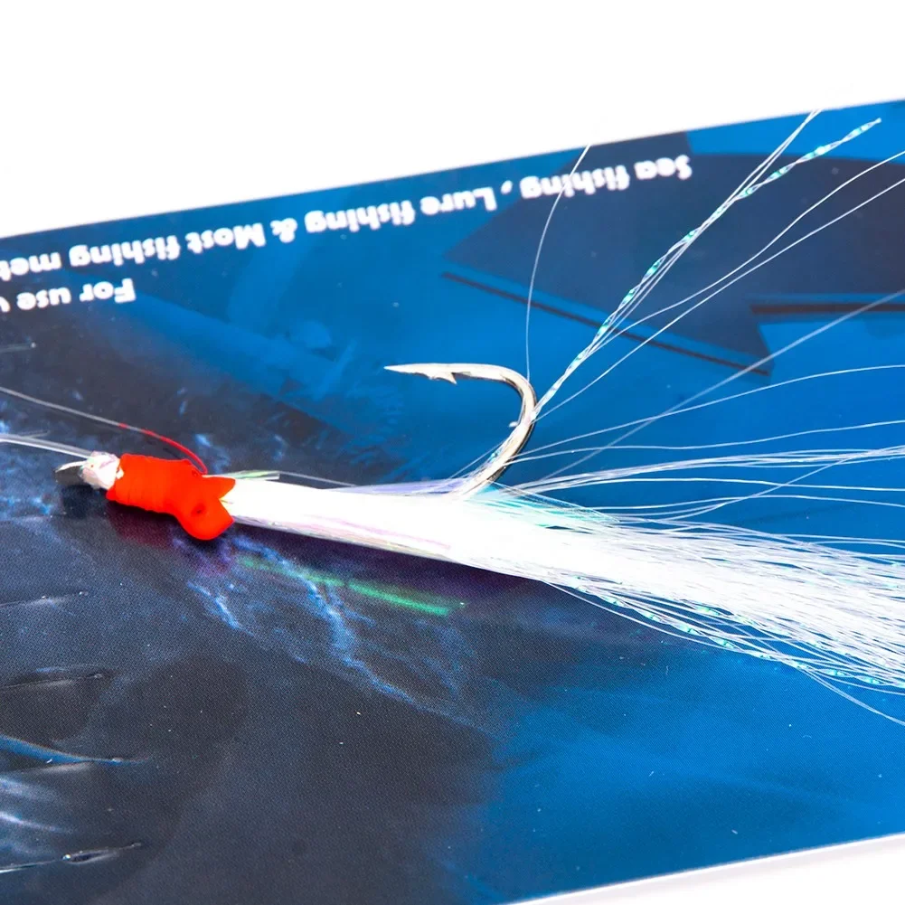 Heißer Verkauf Sabiki Soft Fishing Köder Rigs Köder Jigs Köder Feder köder Hering Köder hochwertige Rigs mit 6 Haken Teilen – Detail 22