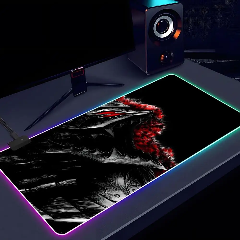Enhanced RGB Gaming Mouse and Keyboard Mat - XXL Non-Slip Rubber Office and Desk Pad (40x90cm)