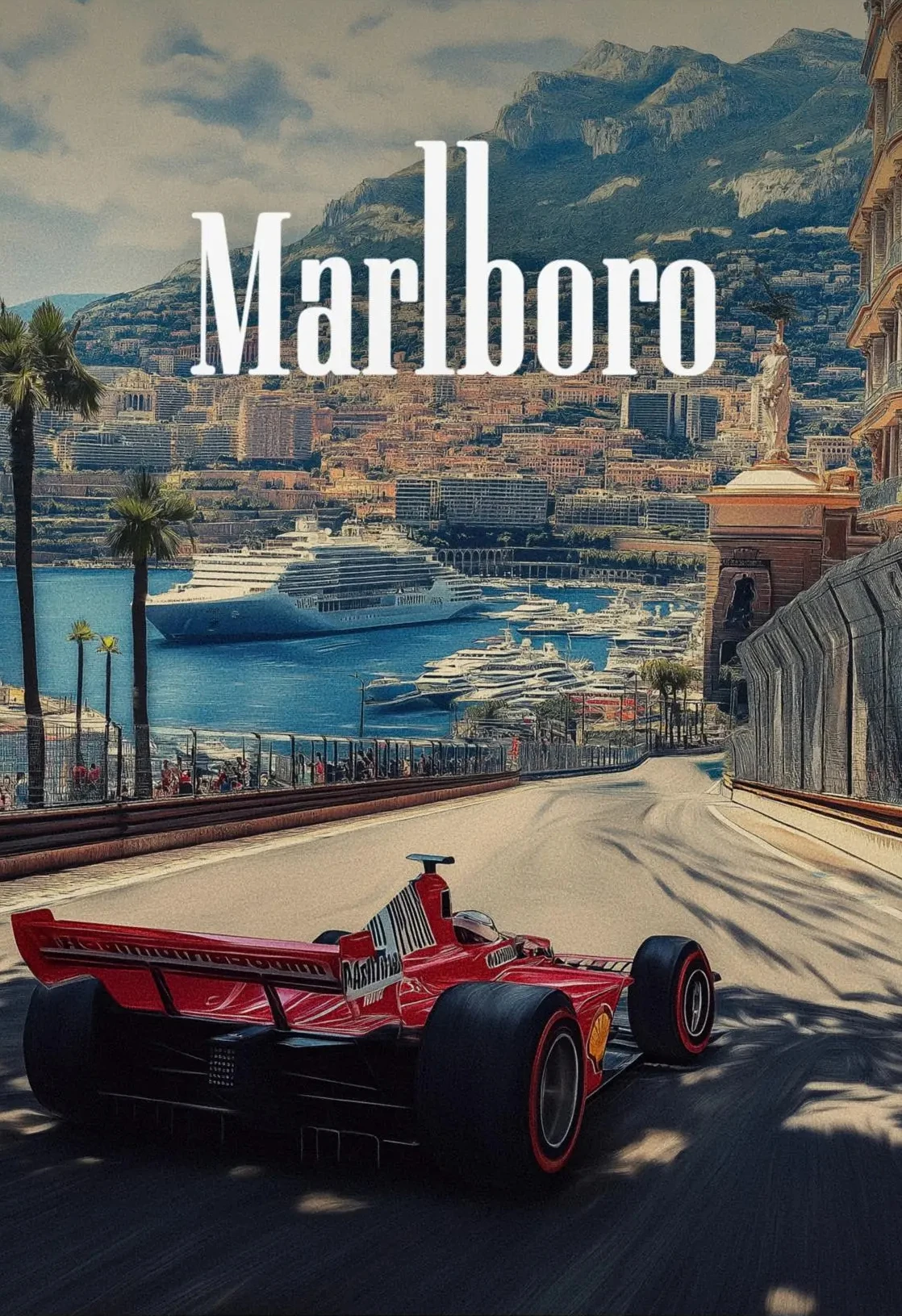 Toile peinture Vintage Monaco moderne mode course sport voiture Photo affiche impression mur Art pour chambre décor à la maison cadeau décoration murale