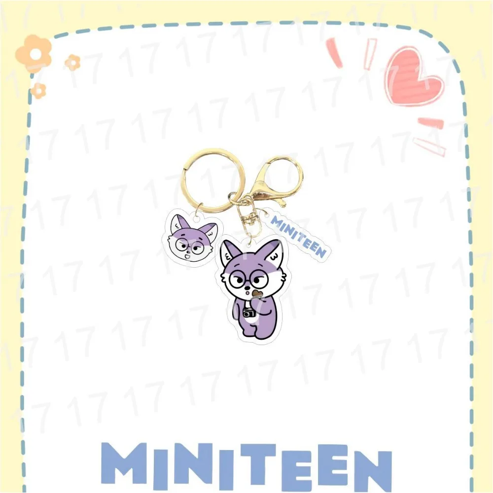 KPOP 17 Miniteen Cartoon Acrylic Keychain S.COUPS JEONGHAN JOSHUA JUN HOSHI VERNON DINO WONWOO WOOZI DK MINGYU THE8 SEUNGKWAN 3