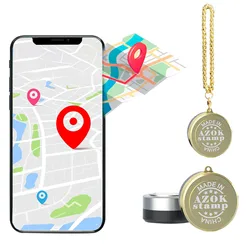Mini GPS Tracker for Apple Find My - Smart Locator for Keys, Kids, Pets, and Cars (Gold GPS Tracking)