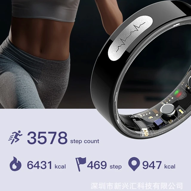 New ECG Smart Ring for Blood Glucose Heart Rate Blood Pressure Oxygen Body Temperature Sleep Monitoring Multifunctional Rings - Image 5