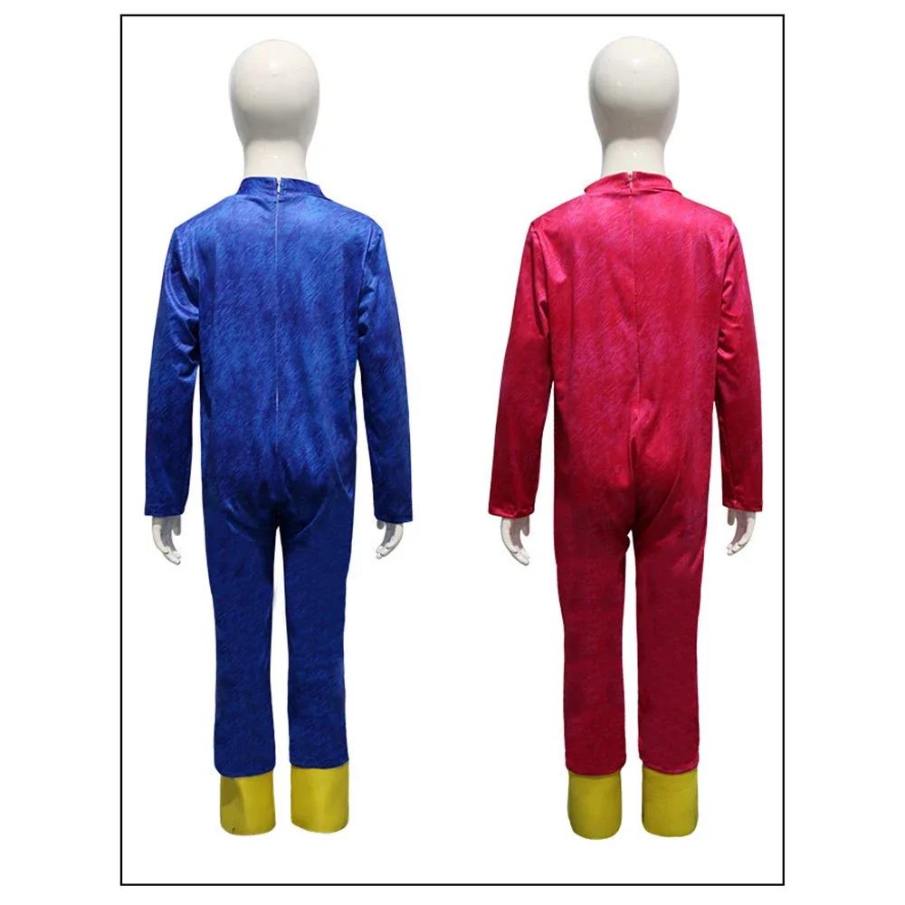 CGMGTSN Sausage Mouth Monster Huggi Wuggi Cosplay Costumes Play Games Kigurumi Fluffy Anime Jumpsuit for Kids Halloween Party