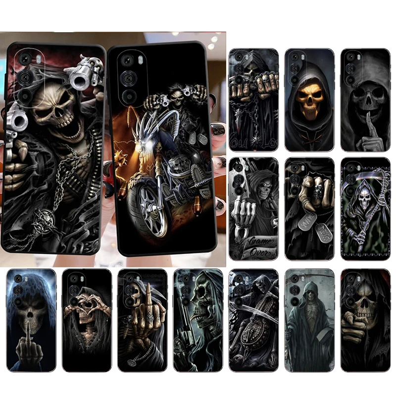 

Grim Reaper Skull Art Phone Case for Moto E20 E22 E32 E7 Power Edge 20 30 Pro 20lite 30Neo G10 G100 G20 G30 G60