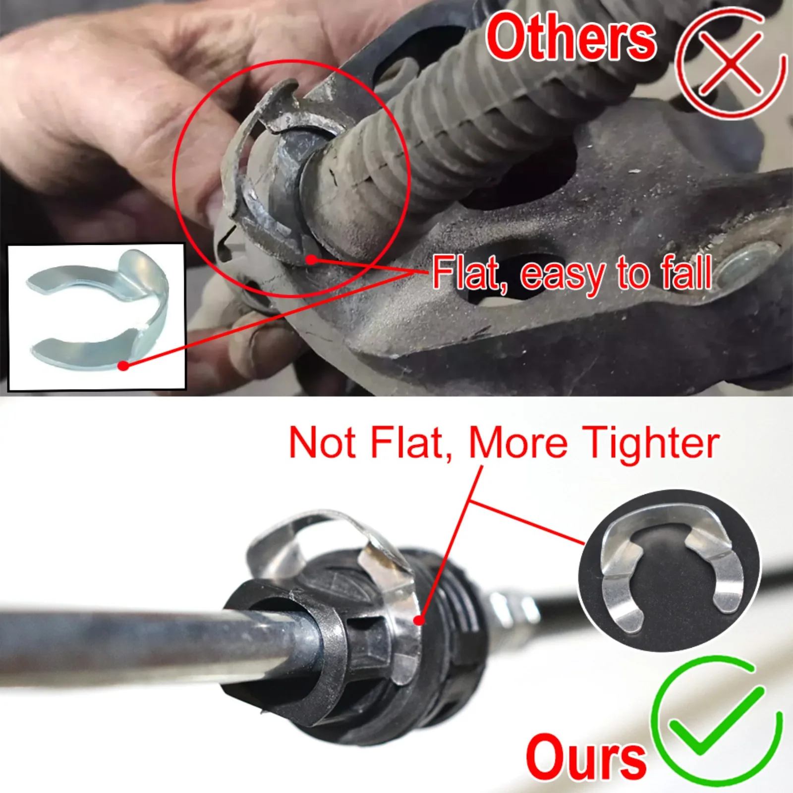 Gearshift Cable Retaining Lock 2PCS Washer Clip For Audi VW SEAT Skoda Gear Shifter Selector Linkage Cables