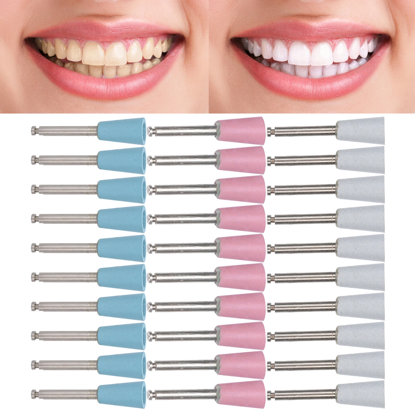 

10pcs Dental Composite Resin Ceramic Tooth Polishing Bur Low Speed Dental TeethGrinding Silicone Polisher Dentistry Tools Supply