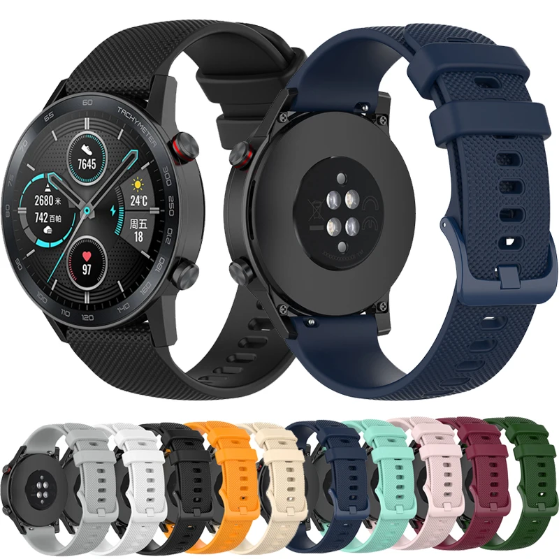

Мягкий спортивный силиконовый ремешок для Huawei Watch GT3 46 мм/Watch3 Pro/GT2 Pro сменный ремешок для часов с пряжкой браслет для Honor GS 3i