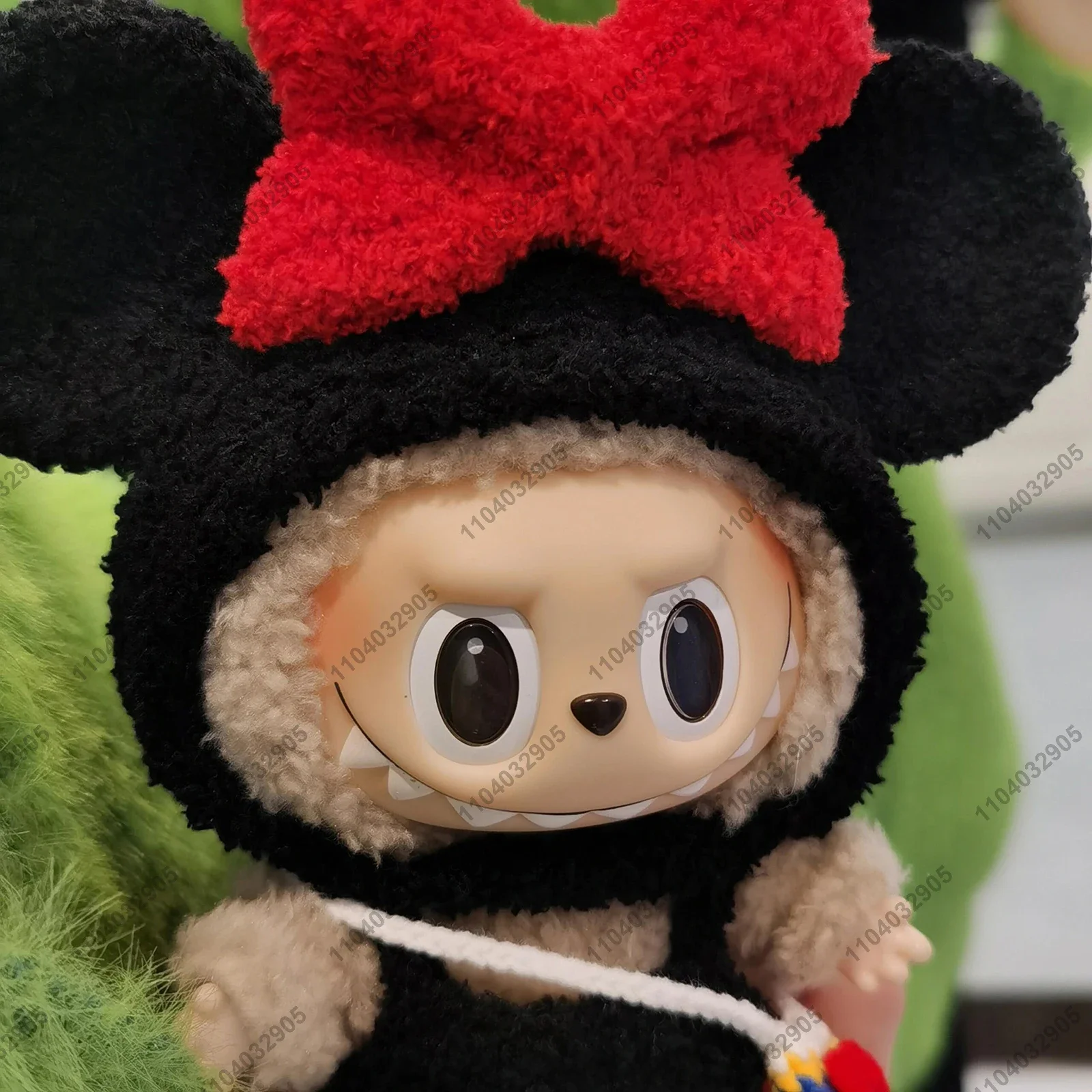 Labubu The Monsters Mickey Mouse Costume Doll Clothes High Quality 1:1 Replica Vinyl Face Doll Action Figure Bag Charm Pendant