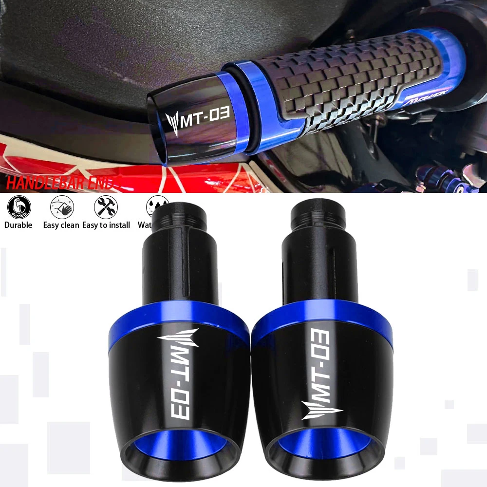 

For Yamaha MT-03 MT03 MT 03 2014-2024 2023 2022 2021 2020 2019 2018 7/8" 22MM Motorcycle Handlebar Hand Grips Handle Bar End Cap