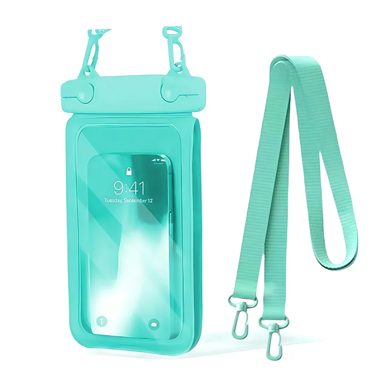 Waterproof Double-Layer Phone Pouch with Hanging Rope