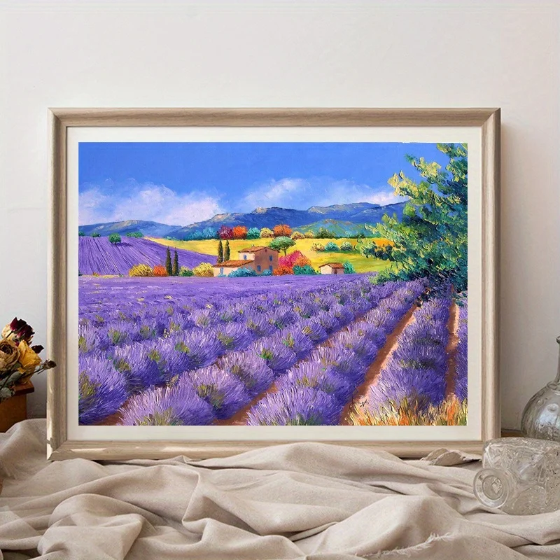 46*28cm 500Pieces Jigsaw Puzzle for Adults Oil Painting Lavender Flower Paper Puzzles Home Decor Wall Display Festival Gift Toys 4