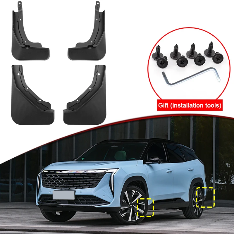 

Car Styling For GEELY ATLAS Starray 2024 2025 ABS Car Mud Flaps Splash Guard Mudguards MudFlaps Front Rear Fender Auto Accessory