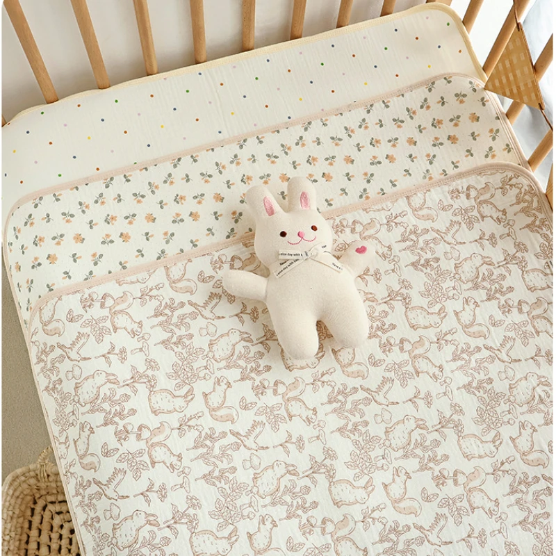 Cotton Baby Diaper Changing Mat Pad Covers Waterproof Children's Bed Sheet Bedding Items