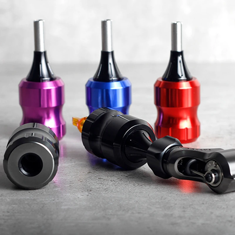 32mm Adjustable Handle Cartridge Grip Tattoo Supplies CNC Carving Aircraft Aluminum with Drive Bars Pushrod