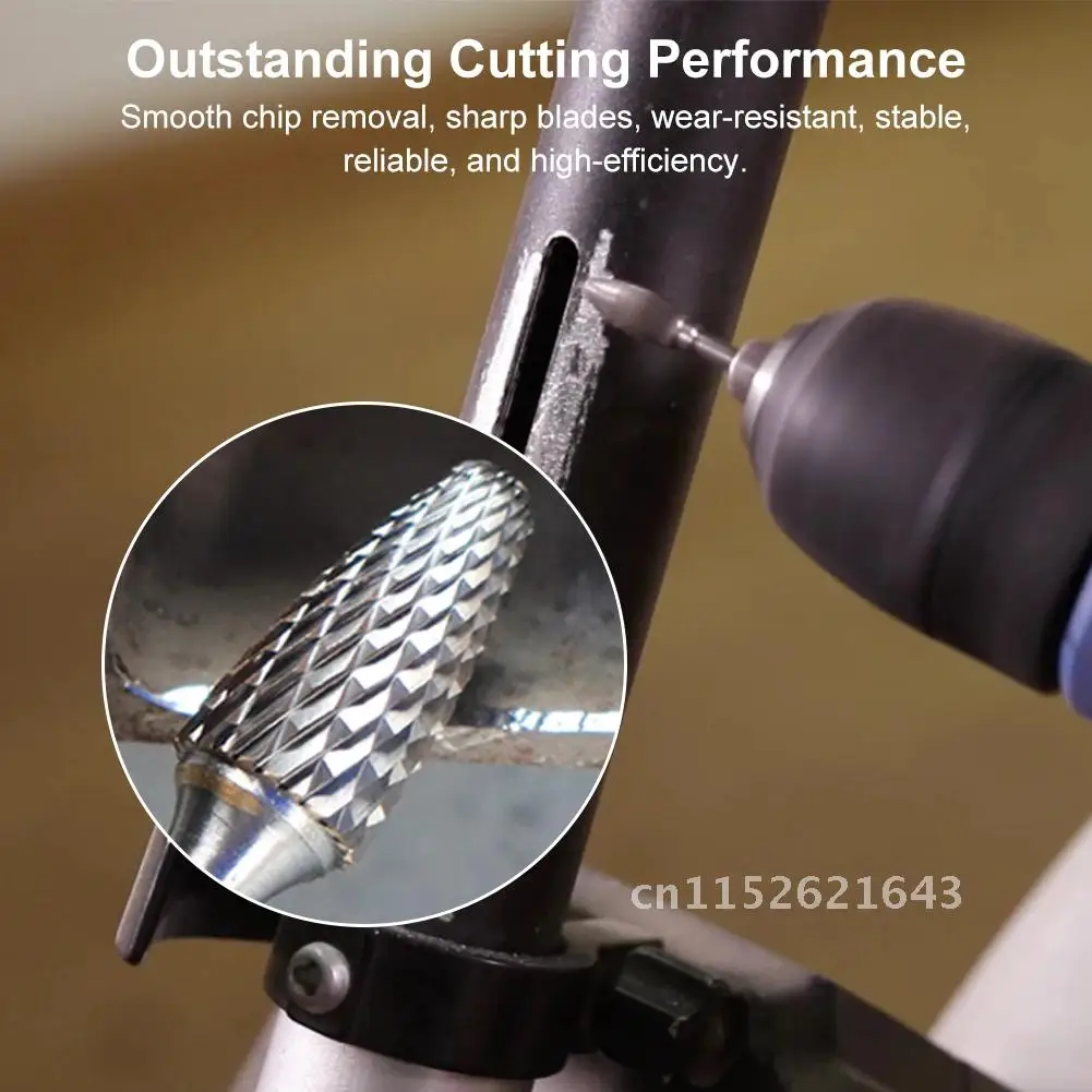 

Набор бит для заусенцев из карбида вольфрама с хвостовиком 6 мм для двойной роторной резки, гравировки и резьбы в шлифовальной машине Dri, 10 шт.