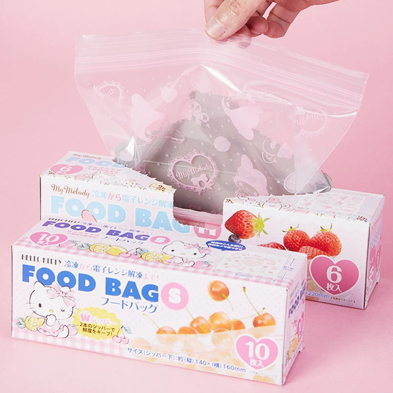 

Милый герметичный пакет Hellokitty Melody Gudetama мультяшный пакет для сохранения свежести Ziploc пакет для хранения холодильника продуктов морозильная сумка для кухни