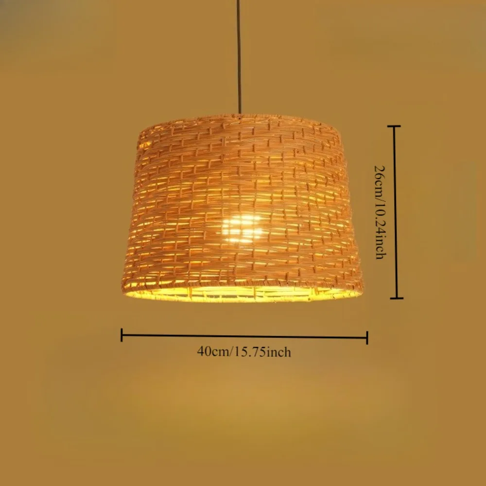 Pendant Lighting Farmhouse Natural Rattan Ceiling Hanging Light Single Dining Room Hanging Lamp Restaurant Pendant Lamp 727