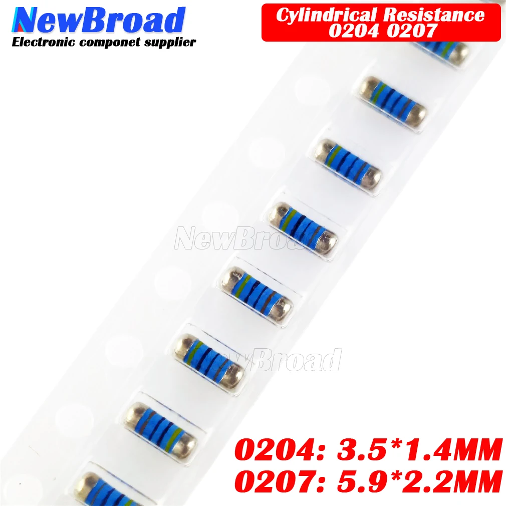 50PCS SMD MELF Resistor 0204 0207 1R 1.5R 2R 10R 15R 47R 100R 330R 1K 2K 4.7K 10K 100K 150K 220K 820K 1M Cylindrical Resistance |