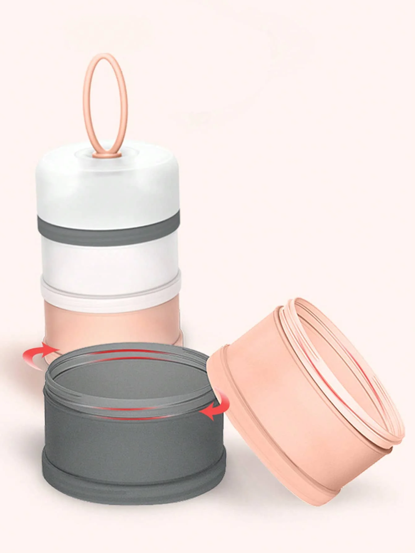 1pc-Mobile formula milk dispenser, formula milk container, portable dispenser container